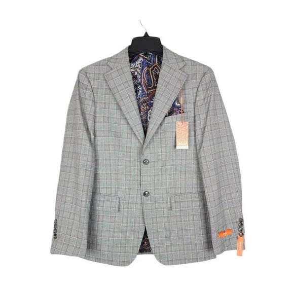 Tallia Men's Slim-Fit Wool Suit Separate Jacket Cream Brown B4HP $425 (Short,36)