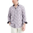 thumbnail image 1 of Tallia WHITE/BLACK Men's Slim-Fit Paisley Shirt & Face Mask L 16-16.5 34/35, 1 of 6