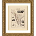 thumbnail image 1 of Tallis 12x14 Gold Ornate Wood Framed with Double Matting Museum Art Print Titled - Southern India Sri Lanka - Tallis 1851, 1 of 4