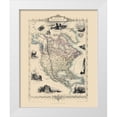 thumbnail image 1 of Tallis 12x14 White Modern Wood Framed Museum Art Print Titled - North America - Tallis 1851, 1 of 4