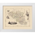 thumbnail image 1 of Tallis 18x15 White Modern Wood Framed Museum Art Print Titled - Benelux Belgium - Tallis 1851, 1 of 4