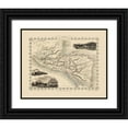 thumbnail image 1 of Tallis 24x20 Black Ornate Wood Framed with Double Matting Museum Art Print Titled - Central America - Tallis 1851, 1 of 4