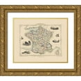 thumbnail image 1 of Tallis 31x26 Gold Ornate Wood Framed with Double Matting Museum Art Print Titled - France - Tallis 1851, 1 of 4