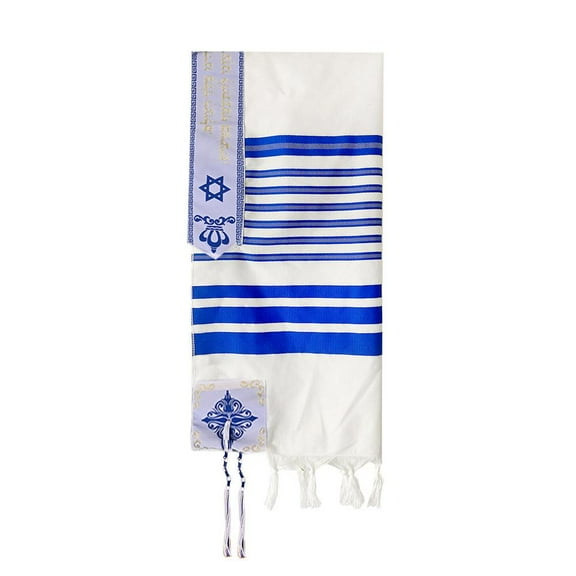 Tallits Tallit Prayer Shawl with Bag For Men & Women,Israeli Prayer Shawl (Silvery) 23.62x70.86