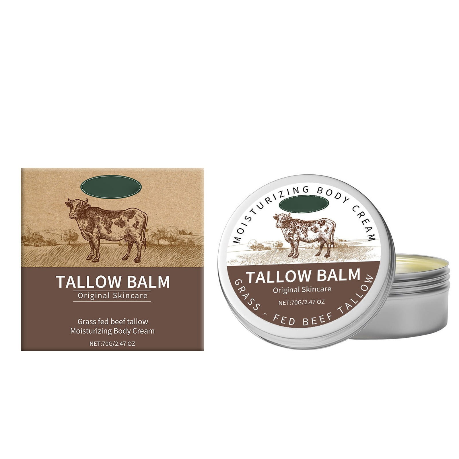 Tallow Face Moisturizer Sustainable Beef Tallow Makeup Remover Gentle