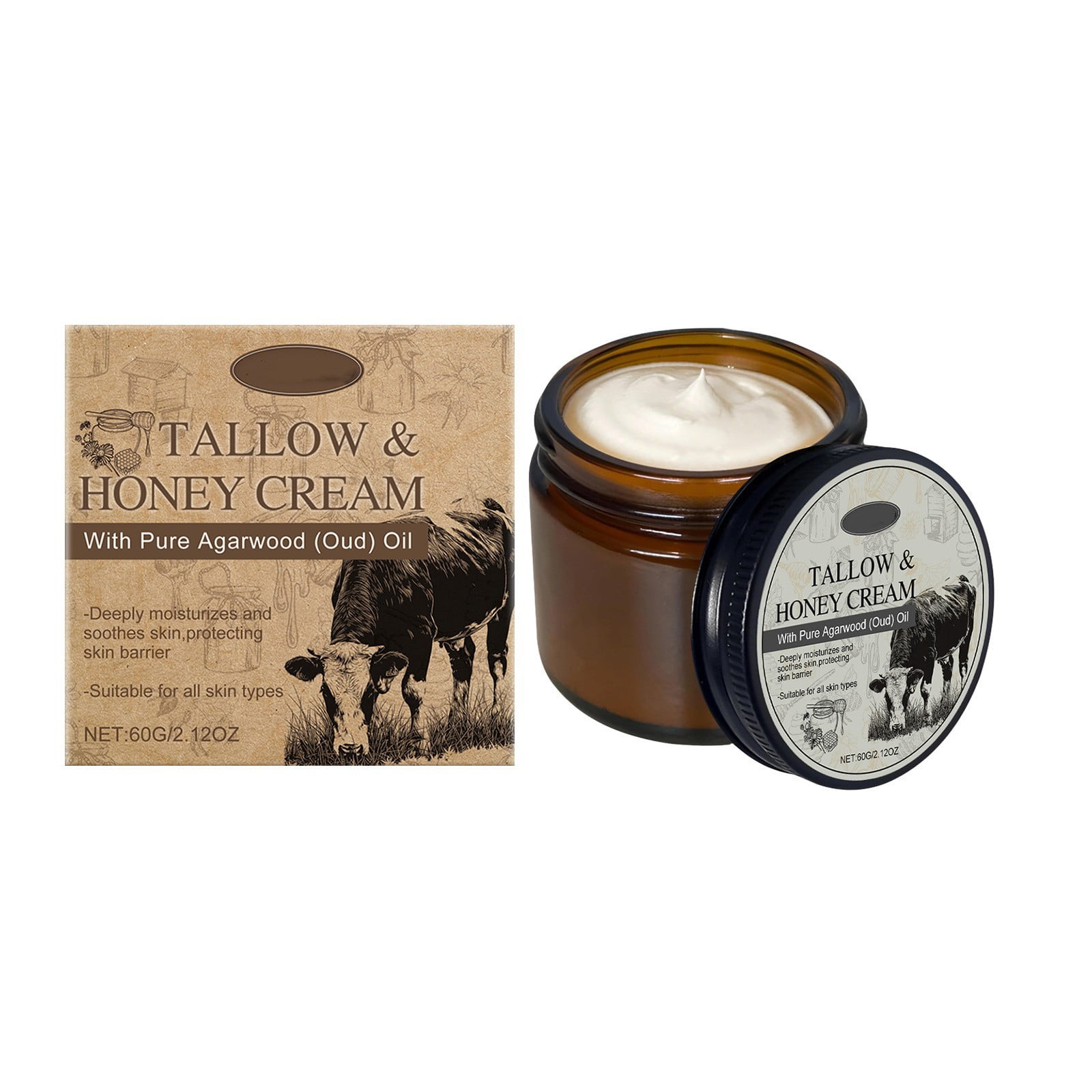 Tallow For Dry Skin With Grass Fed Tallow Organic Jojoba Oil Walmart Com