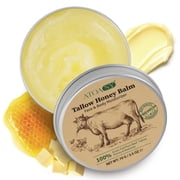 Tallow Honey Balm Face & Body Moisturizer   Enriched with Vitamins A, D, E, K   Helps Hydrates and Softens Skin, 2.5 oz