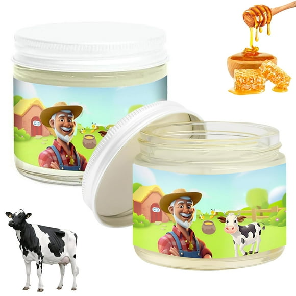 Tallow and Honey Balms, Beefs Tallow for Skin, Tallow Moisturizer for Face, Handmade All-Natural Moisturizer with Grass-Fed Tallow & Raw Wild Honey (2pcs)