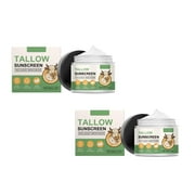 Tallow Sunscreen 30 Natural Sunscreen With Oxide & Beef Tallow Organic Sunblock For Face & Body For All Skin Types (Sport &Daily Use) - 2 PCS