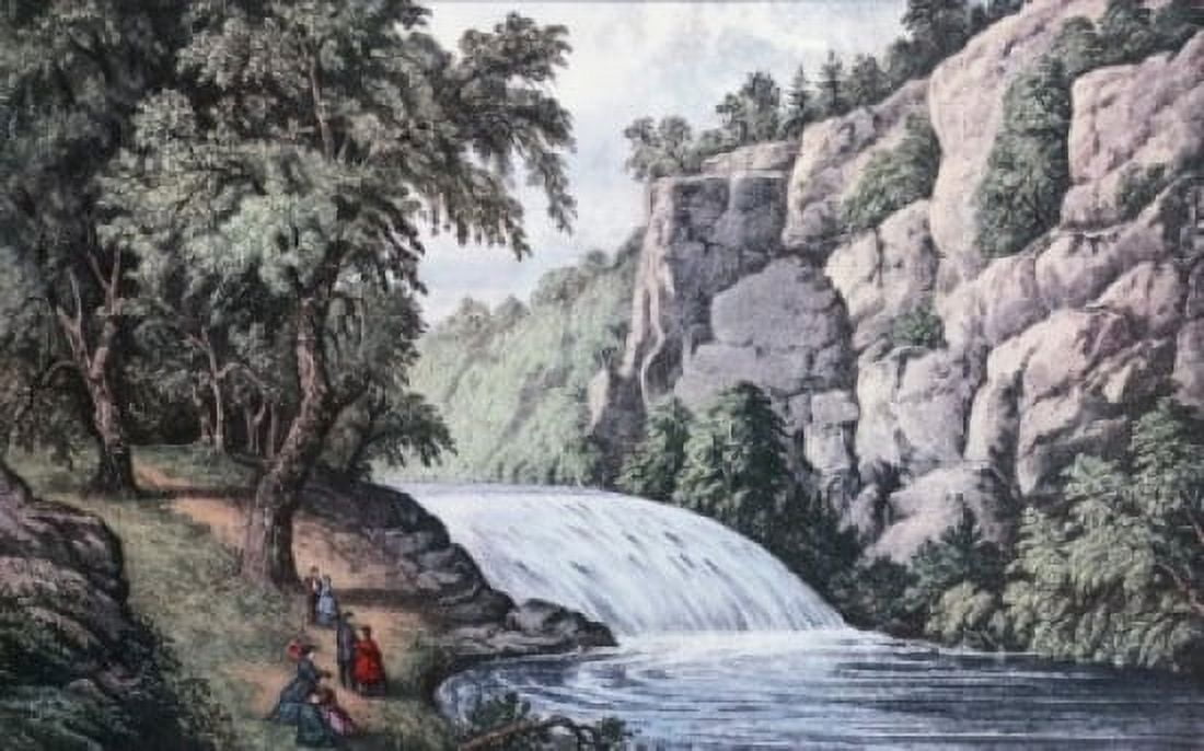 Tallulah Falls Georgia Currier & Ives (1834-1907 American) Lithograph Canvas Art - Currier & Ives (24 x 36)