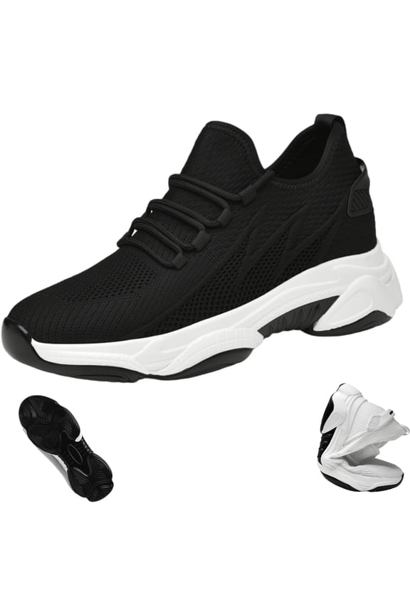 Tallure Sneakers,Sneakers 4inch Hidden Height Increase Cushioned Sole, Lightweight Breathable Height Increase Sneakers