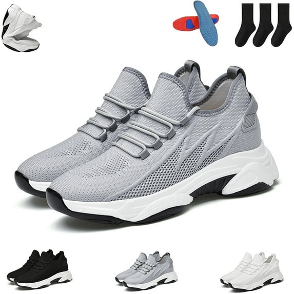 Tallure Sneakers for Women Men, Invisible Internal Height Increase-1.6/2.4/3.2/4.1 Inches