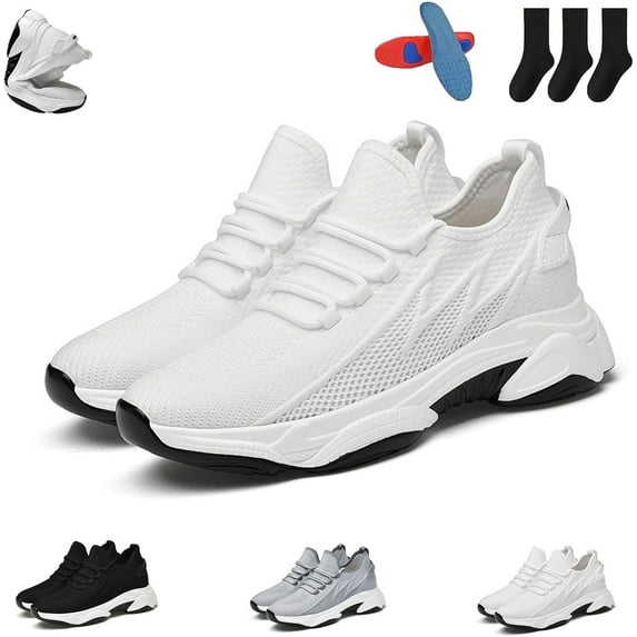 Tallure Sneakers for Women Men, Invisible Internal Height Increase-1.6/2.4/3.2/4.1 Inches
