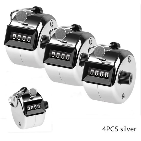 Tally Counter, 4-Digit Clicker Counter,Handheld Mechanical Counters, Hand Tally Counters Clicker Pitch Counter for Counting, Golf, Lap, Fishing ,Knitting,Coaching