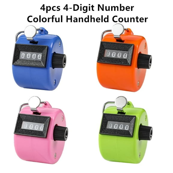 Tally Counter, 4-Digit Clicker Counter,Handheld Mechanical Counters, Hand Tally Counters Clicker Pitch Counter for Counting,   Golf, Lap, Fishing ,Knitting,Coaching