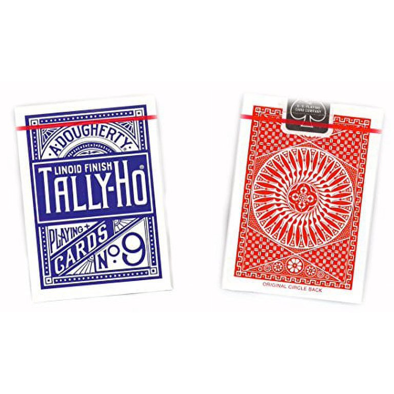 Tally-Ho No. 9 トランプ レッド ブルー Amazon.com: 2 Decks of TALLY HO No 9 Original Fan Back