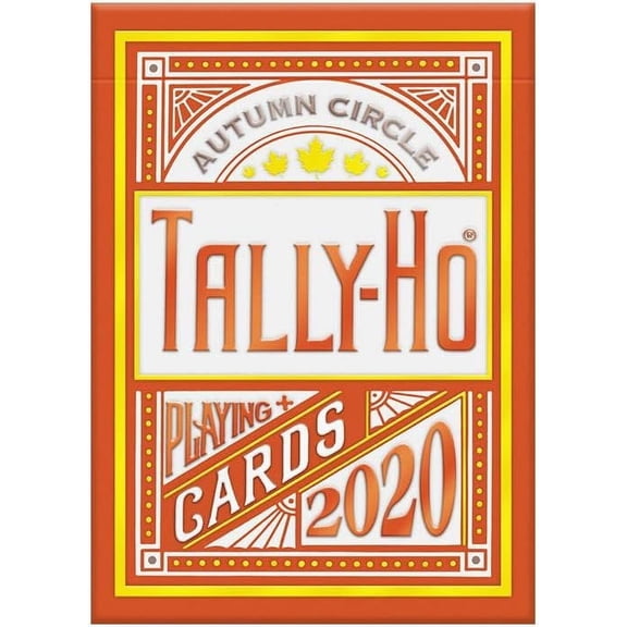Tally-Ho Autumn Circle Back Playing Cards, Orange