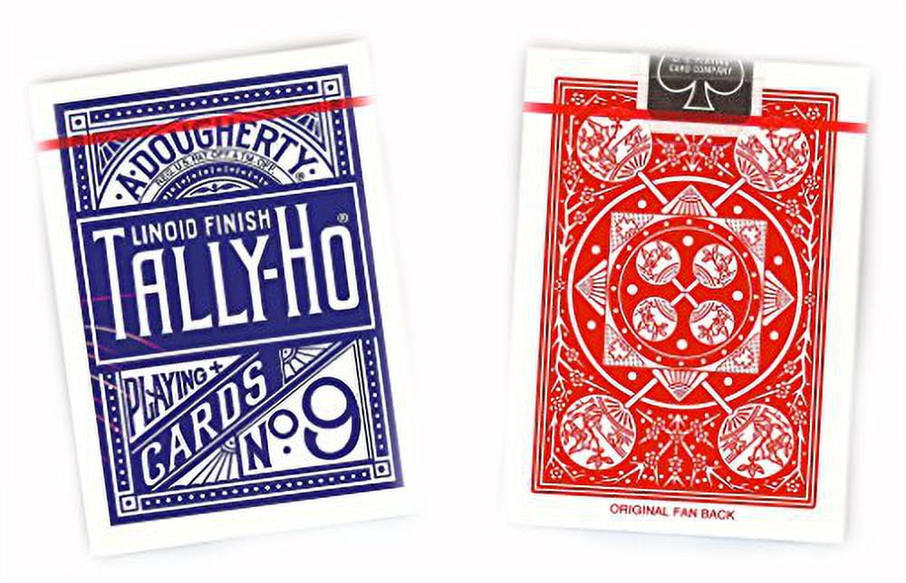 Tally-Ho No. 9 トランプ レッド ブルー Amazon.com: 2 Decks of TALLY HO No 9 Original Fan Back