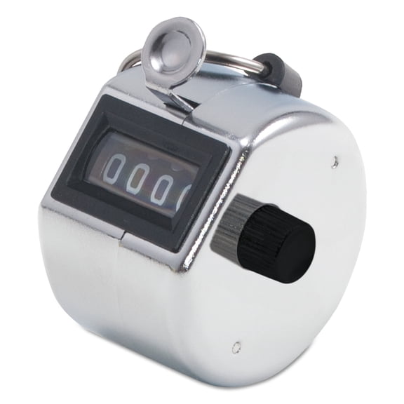 Tally I Hand Model Tally Counter, Registers 0-9999, Chrome | Bundle of 5 Each