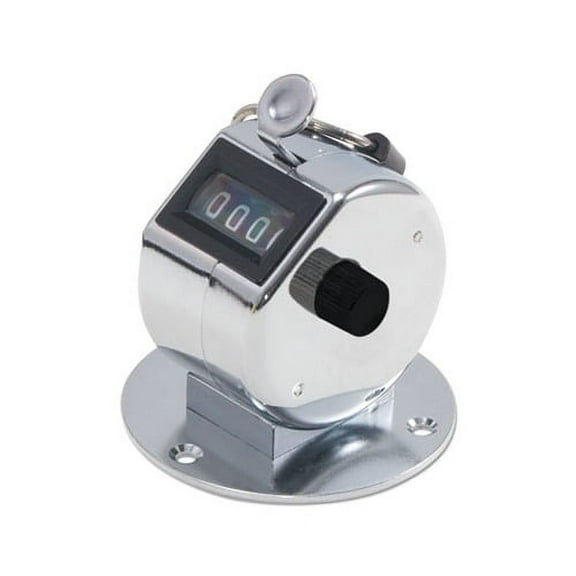 Tally II Desk Model Tally Counter Registers 0-9999, Chrome