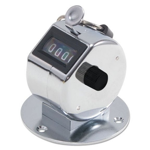 Tally Ii Desk Model Tally Counter, Registers 0-9999, Chrome | Bundle of 2 Each