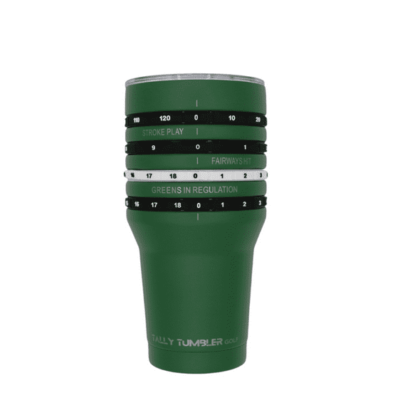 Tally Tumbler Golf Divot Green 30oz Scorekeeping Tumbler