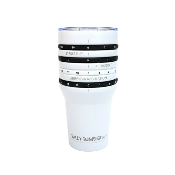Tally Tumbler Golf White Tees 30oz Scorekeeping Tumbler