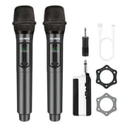 Talomen Dual Wireless Microphones, Handheld Rechargeable Karaoke Microphone with Receiver(160 ft), Cordless Mic System for Singing, Party, Speaker