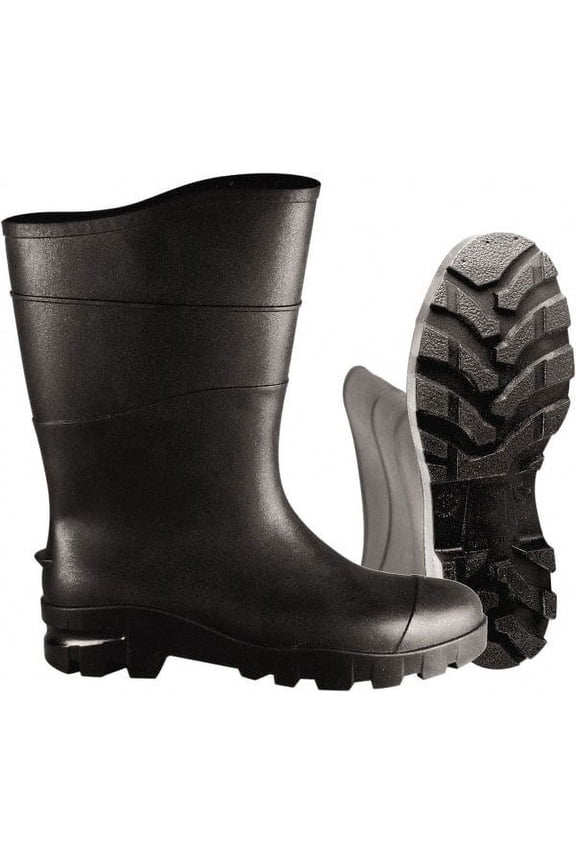 Manufacturer Varies Rubber Boot,Men's,9,Mid-Calf,Black,PR 21A580