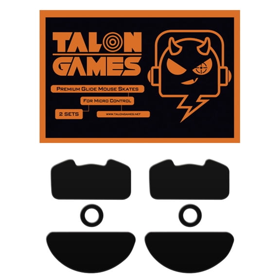 Talongames Control Type Mouse Feet Mouse Skates for Viper V4 Pro Wireless, Black, New, 2-Pack