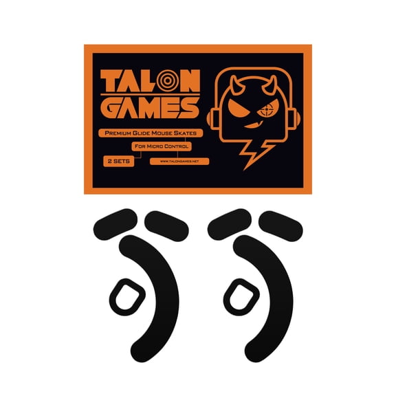 Talongames Control Type Mouse Feet for Viper V2 Pro Wireless, Black, New, 2-Pack
