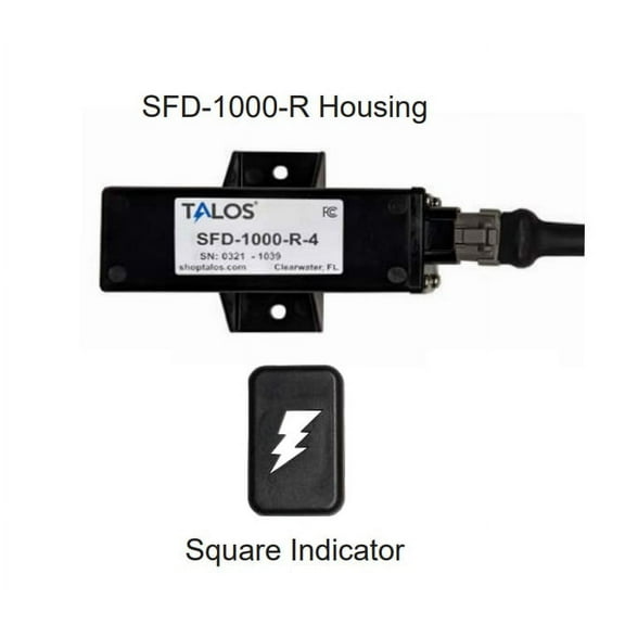 Talos SFD1000R Black Rectangular Lightning Detector with 10ft Cable