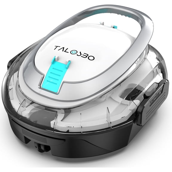 Talosbo S2 Automatic Cordless Robotic Pool Vacuum Cleaner with Dual Filters for Above-Ground & Flat Inground Pools, 90 Min Runtime