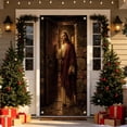 thumbnail image 1 of Talqzovs Christmas Door Cover , 35 X 72 Inch Front Door Curtain Religious Nativity Scene Fabric Banner, 1 of 6