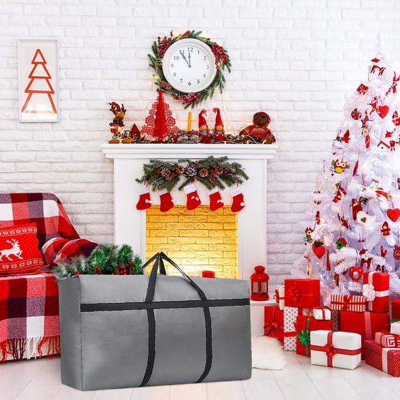 Talqzovs Christmas Tree Storage Bag , 40x12x24in Moisture-Proof Waterproof Heavy Duty 600D Oxford Fabric with Reinforced Handles and Dual Zippers