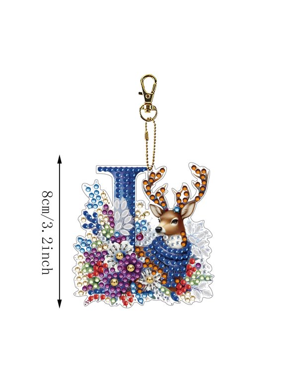 Diamond Art Keychain for Adults , Christmas Wall Decor Christmas Pearl Art Kit for Adults Home Wall Decor Gift