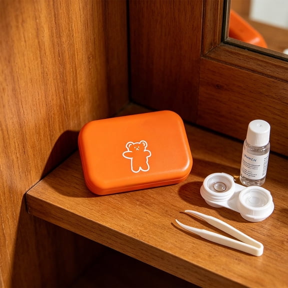 Talqzovs Durable Storage box Organizer Home Storage bin Orange Plastic for holding beauty items