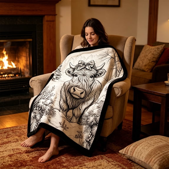 Talqzovs Halloween Coloring Blanket , 28 x 40 in Cow Print Blanket Soft Blankets and Throws for Activity Play