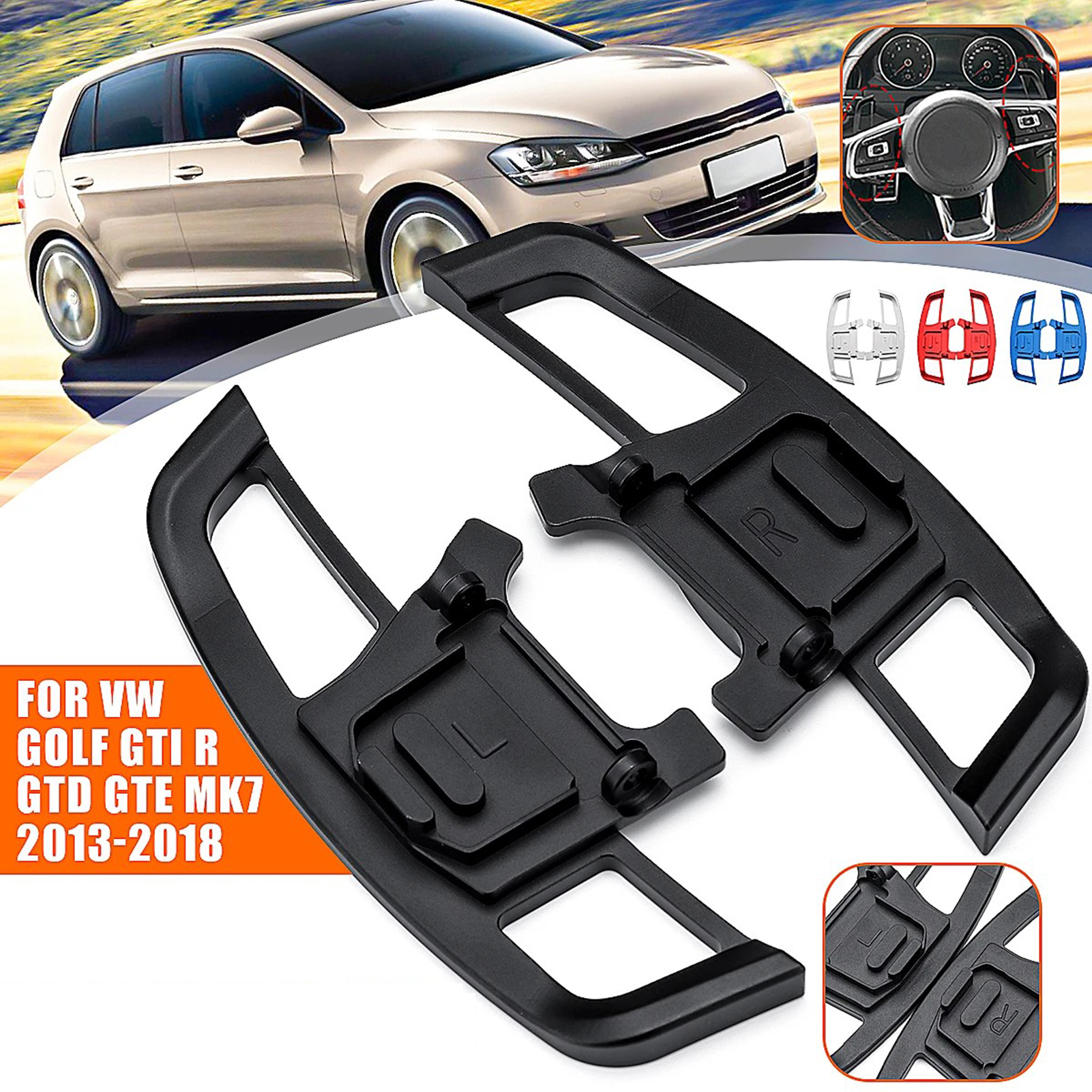 Taluosi 2Pcs Paddle Shifter Durable Antirust Aluminum Alloy Steering