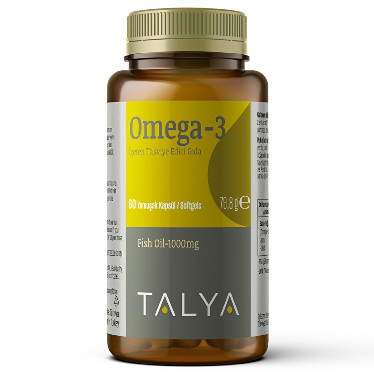 Talya Food Supplement Containing Omega 3 60 Capsules