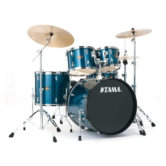 Tama Imperialstar 5-Piece Complete Drum Kit with Meinl HCS Cymbals - Hairline Blue