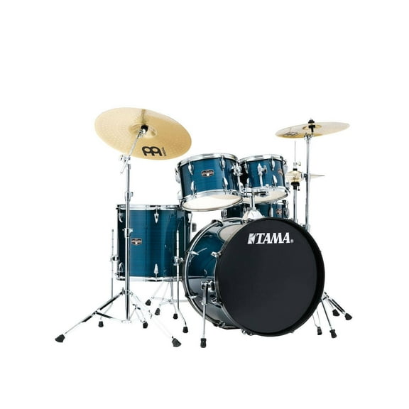 Tama Imperialstar 5-Piece Complete Drum Set w/ Meinl HCS Cymbals - 22" Bass (Hairline Blue)