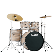 Tama Imperialstar 5-Piece Complete Drum Set w/ Meinl HCS Cymbals - 22 Bass Natural Zebrawood Wrap