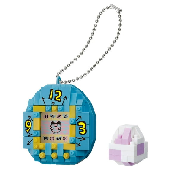 Tamagotchi First Generation Blue Nanoblock Character Collection Series Constructible Figure