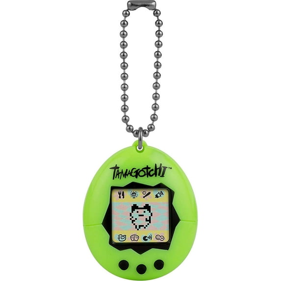Tamagotchi Gen 1 Neon Green Virtual Pet Toy (Updated Logo)