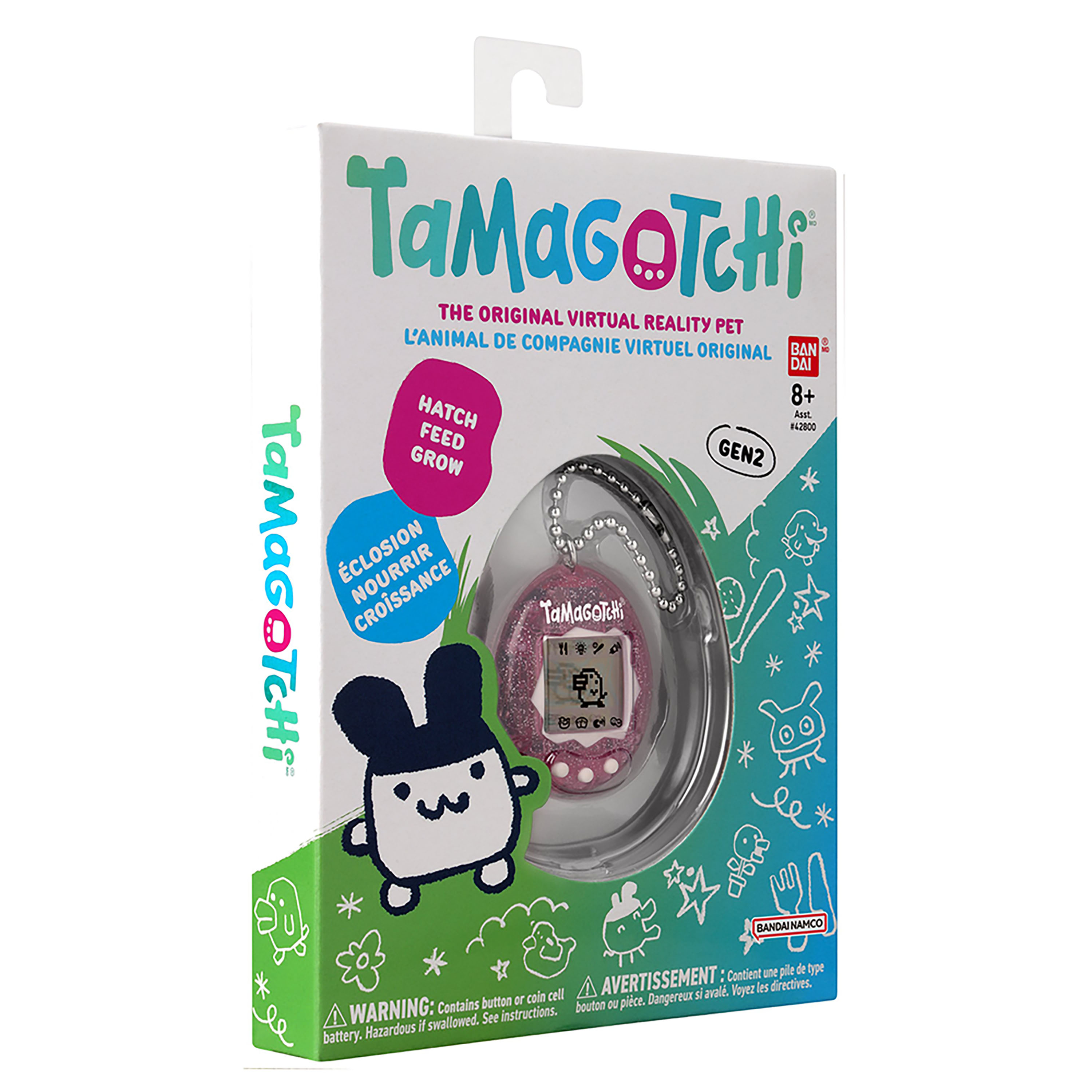 Tamagotchi ピンク CR2032電池付き Orginal Tamagotchi - Pink Glitter - Walmart.com