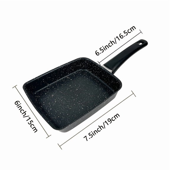 Tamagoyaki Pan Japanese Nonstick Rectangular Omelette Roll Maker | Induction & Halogen Compatible | Dishwasher Safe Stovetop Egg Cookware