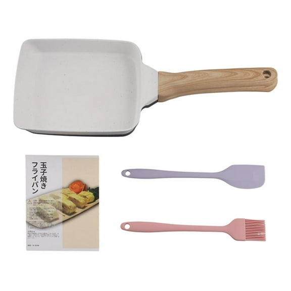 Tamagoyaki Pan Nonstick Japanese Omelette Pan Egg Roll Detachable Anti Scalding Handle for Stove Kitchen