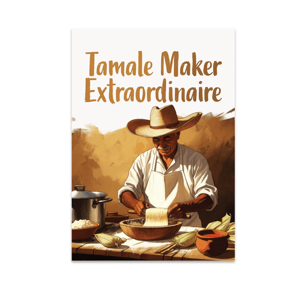 Tamale Maker Extraordinaire Poster Art - Mexican Cooking Enthusiast - 13x19 Poster Print