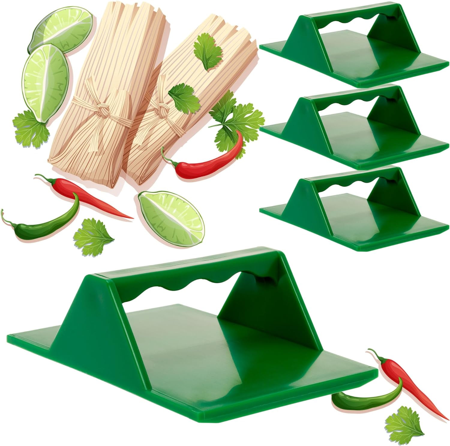 Tamale Masa Spreader Tool (4 Pack, Green) Easy and Precise Masa